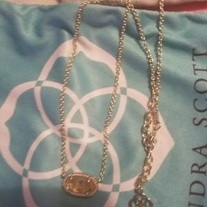 Yellow topaz Kendra Scott Elisa pendants, in gold